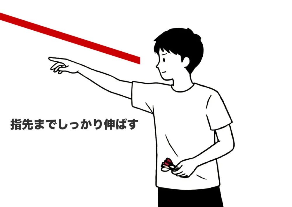 ダーツの投げ方：フォロースルー