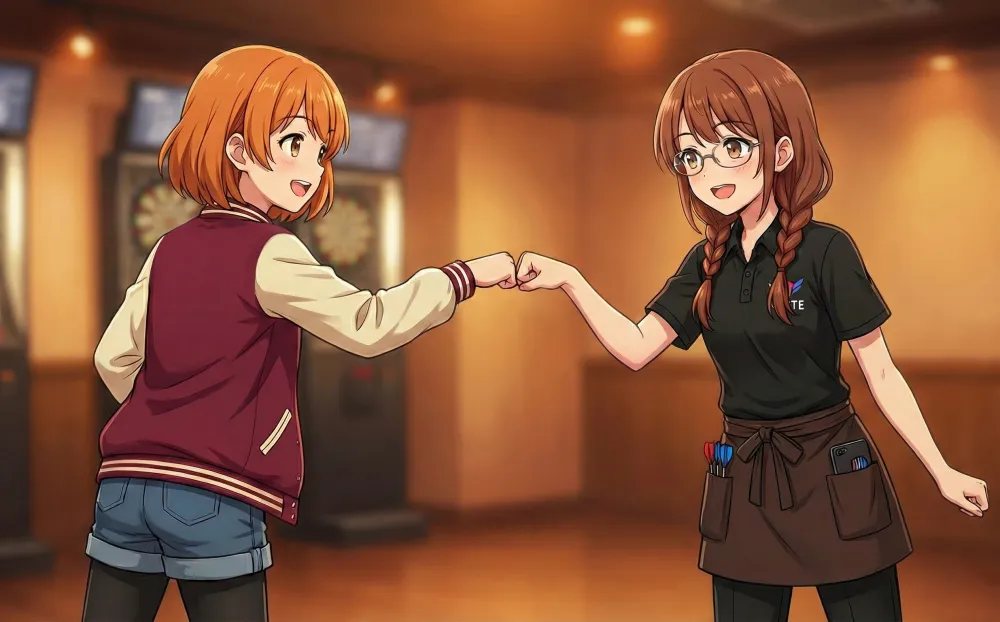 対戦前のグータッチ